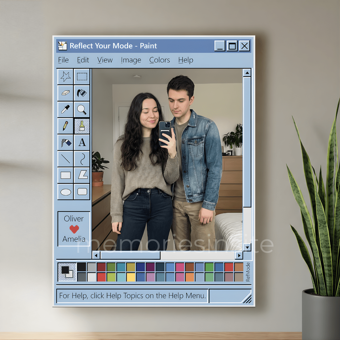 MS Paint Aesthetic Acrylic Mirror — Retro Windows Style Wall Mirror - Memories InsiteRETRO WINDOW STYLE WALL ACRYLIC MIRROR- 30*40 CM